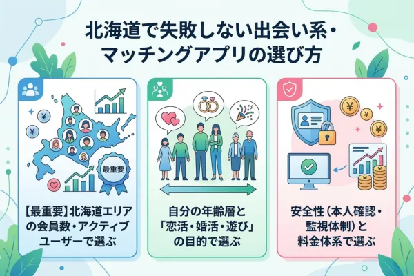 北海道で失敗しない出会い系・マッチングアプリの選び方